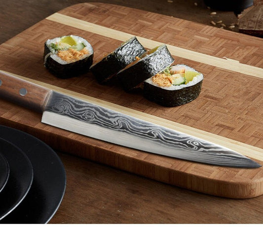 Twosun Salmon Sashimi Damascus Knife